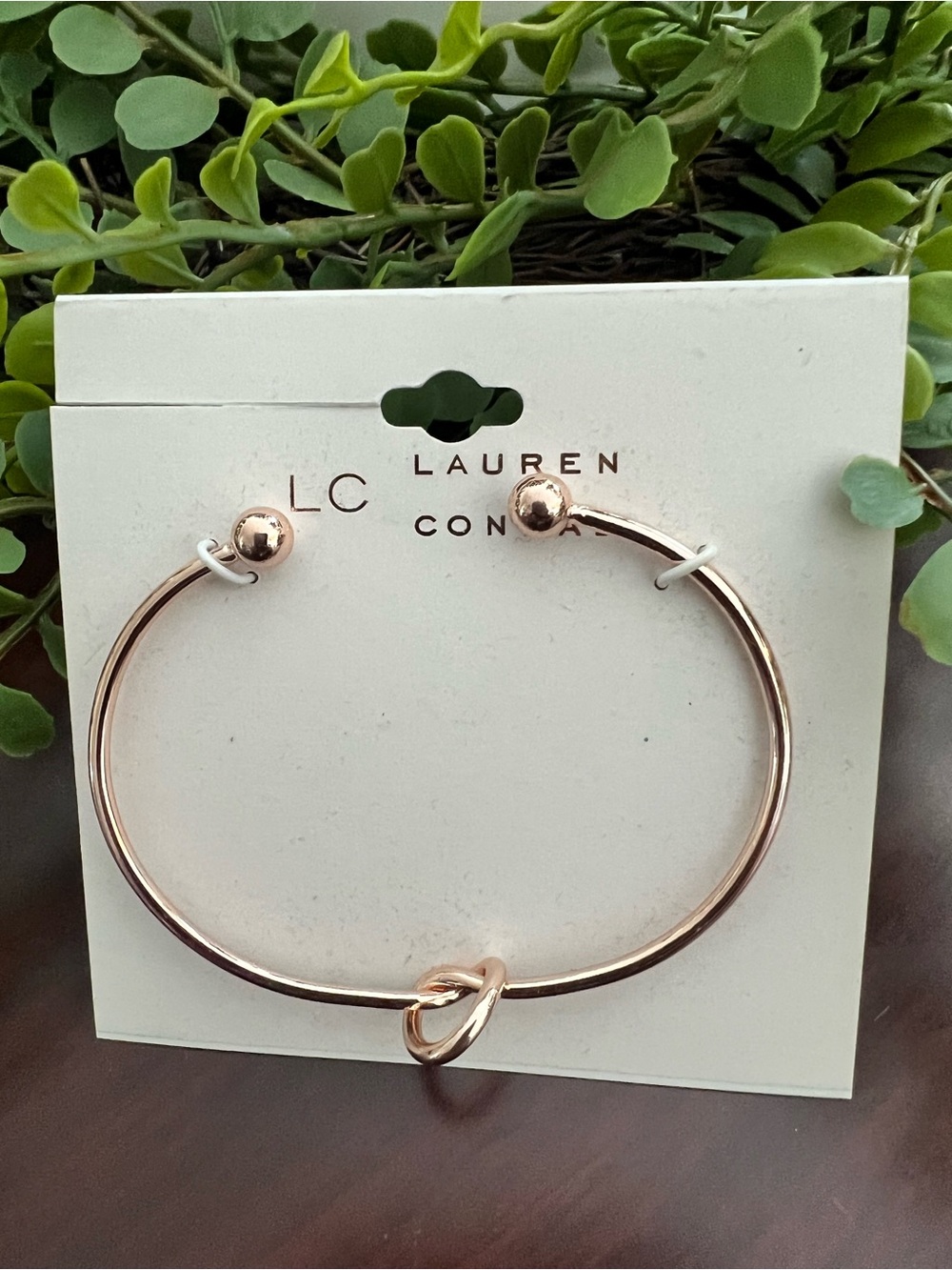 LC Lauren Conrad Rose Gold Knot Open Cuff Bracelet